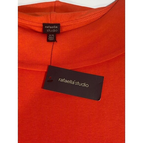 Rafaella Boatneck Knit Top Panama Orange Women’s Size Medium NWT - Picture 7 of 9